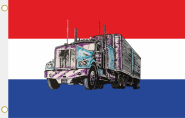 Fahne Niederlande mit Truck 90 x 150 cm 
