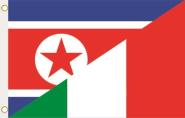 Fahne Nord Korea-Italien 90 x 150 cm 
