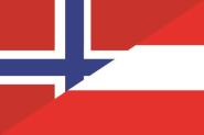 Flagge Norwegen-Österreich 