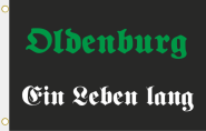 Fahne Oldenburg ein Leben lang 90 x 150 cm 