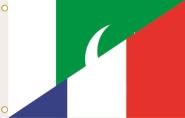 Fahne Pakistan-Frankreich 90 x 150 cm 