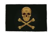 Glasreinigungstuch Pirat Cross Bone gold 
