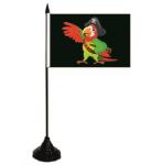 Tischflagge Piraten Papagei 10 x 15 cm 