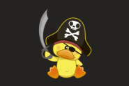 Aufkleber Piraten Ente 