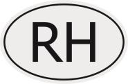 Aufkleber Autokennzeichen RH = Haitia 