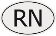 Aufkleber Autokennzeichen RN = Niger 