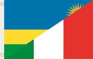 Fahne Ruanda-Italien 90 x 150 cm 