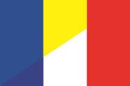 Flagge Rumänien - Frankreich 