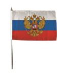 Stockflagge Russland mit Adler 30 x 45 cm 