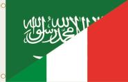 Fahne Saudi Arabien-Italien 90 x 150 cm 