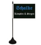 Tischflagge Schalke Kämfen und Siegen 10x15 cm 