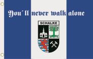 Fahne Schalke never walk alone 90 x 150 cm 
