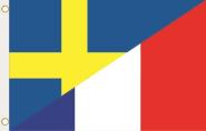 Fahne Schweden-Frankreich 90 x 150 cm 