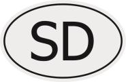 Aufkleber Autokennzeichen SD = Swasiland 