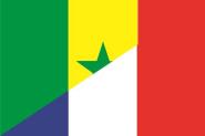 Aufkleber Senegal-Frankreich 