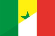 Flagge Senegal - Italien 