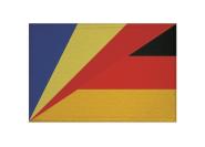 Aufnäher Seychellen-Deutschland Patch 9 x 6 cm 
