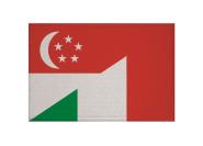 Aufnäher Singapur-Italien Patch 9 x 6 cm 