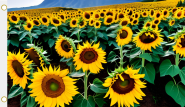 Fahne Sonnenblumen 90 x 150 cm 