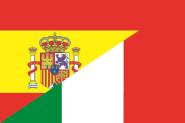 Flagge Spanien - Italien 