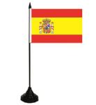 Tischflagge Spanien mit Wappen 10 x 15 cm 