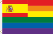 Fahne Spanien Regenbogen 90 x 150 cm 