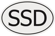 Aufkleber Autokennzeichen SSD = Südsudan 