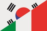 Aufkleber Süd Korea-Italien 