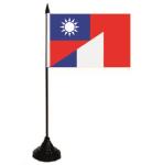Tischflagge Taiwan-Frankreich 10 x 15 cm 