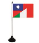 Tischflagge Taiwan-Italien 10 x 15 cm 