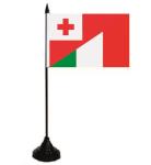 Tischflagge Tonga-Italien 10 x 15 cm 