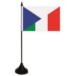 Tischflagge Tschechien-Italien 10 x 15 cm 