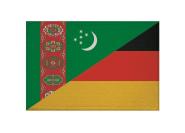 Aufnäher Turkmenistan-Deutschland Patch 9 x 6 cm 