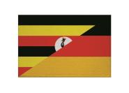 Aufnäher Patch Uganda - Deutschland 9 x 6 cm 