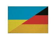 Aufnäher Patch Ukraine - Deutschland 9 x 6 cm 
