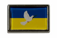 Pin Ukraine mit Friedenstaube 