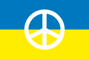 Aufkleber Ukraine mit Peacezeichen 