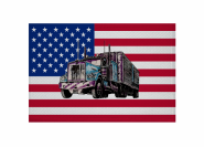 Aufnäher USA mit Truck Patch 9x 6 cm 