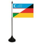Tischflagge Usbekistan-Deutschland 10 x 15 cm 