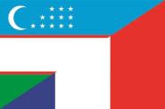 Flagge Usbekistian - Frankreich 
