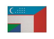 Aufnäher Usbekistan-Frankreich Patch 9 x 6 cm 