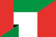 Flagge Vereinigte Arabische Emirate VAE - Italien 