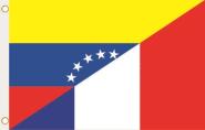 Fahne Venezuela-Frankreich 90 x 150 cm 