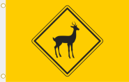 Fahne Vorsicht Antilope 90 x 150 cm 