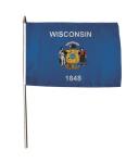 Stockflagge Wisconsin 30 x 45 cm 