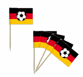 Flaggen Zahnstocher Deutschland mit Fussball VE=50 