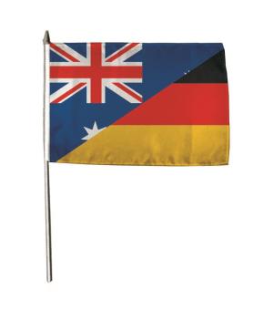 Stockflagge Australien-Deutschland 30 x 45 cm 