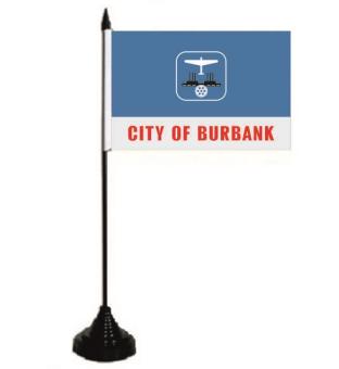 Tischflagge Burbank City (Kalifornien) 10 x 15 cm 