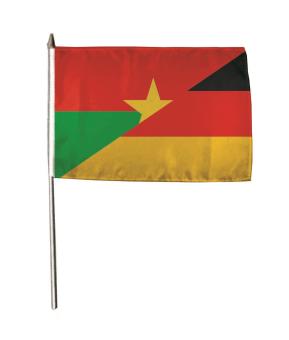 Stockflagge Burkina Faso-Deutschland 30 x 45 cm 