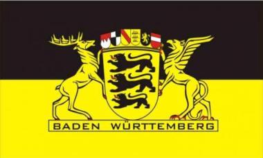 Flagge Baden - Württemberg mit großem Landessiegel 30 x 45 cm